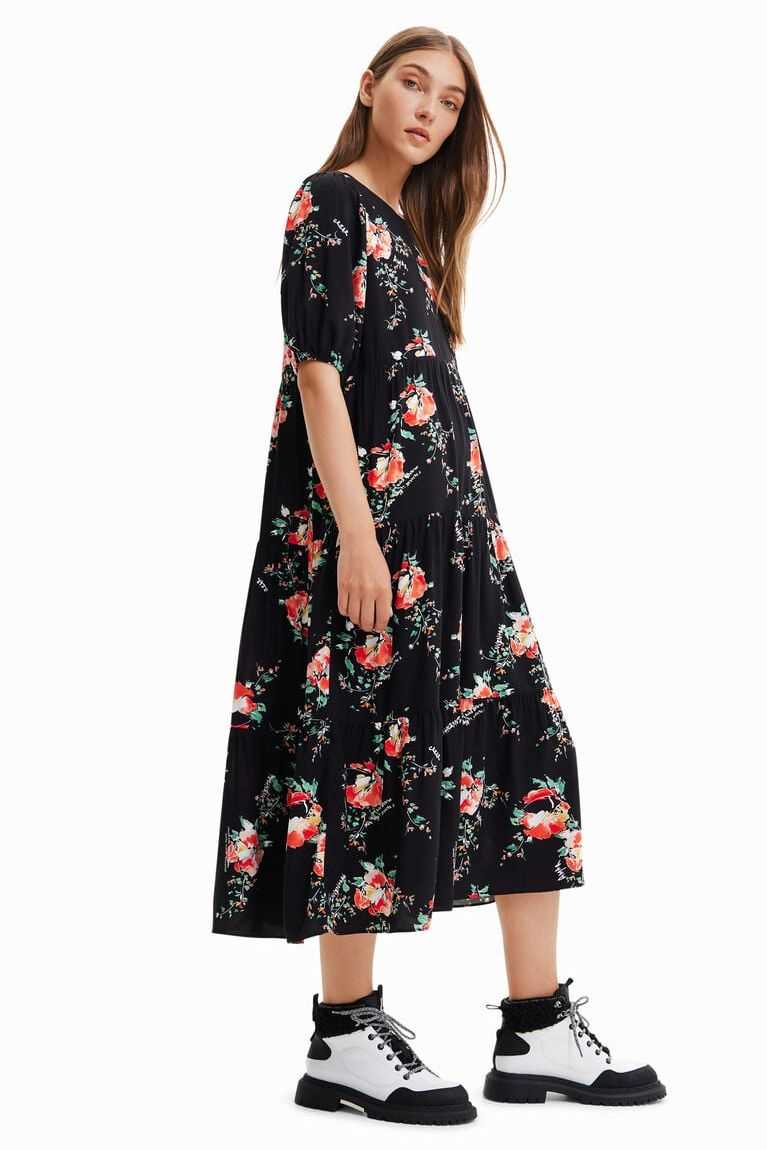 Dámské Kombinéza Desigual Floral midi | 045316GKM