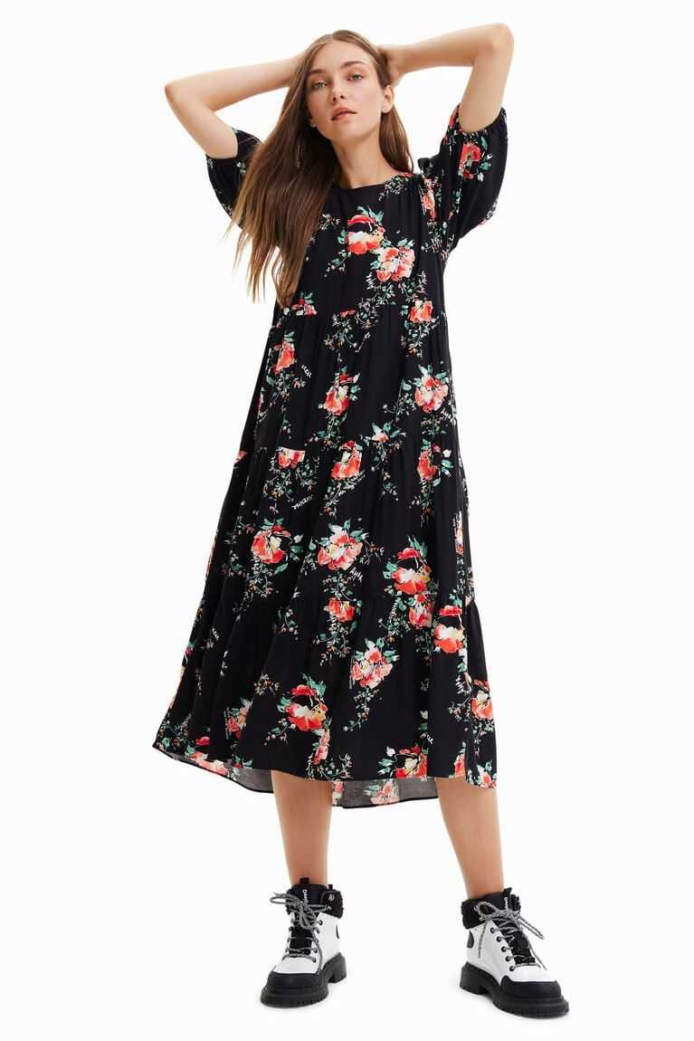 Dámské Kombinéza Desigual Floral midi | 045316GKM