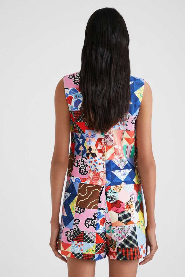 Dámské Kombinéza Desigual Johnson Hartig patchwork pinafore | 935280ZTJ