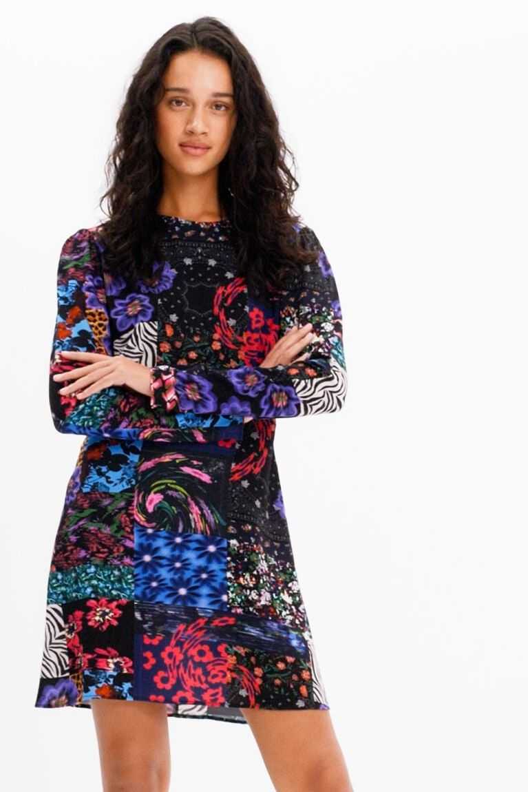 Dámské Kombinéza Desigual Krátké patchwork cut-out | 048219RGL