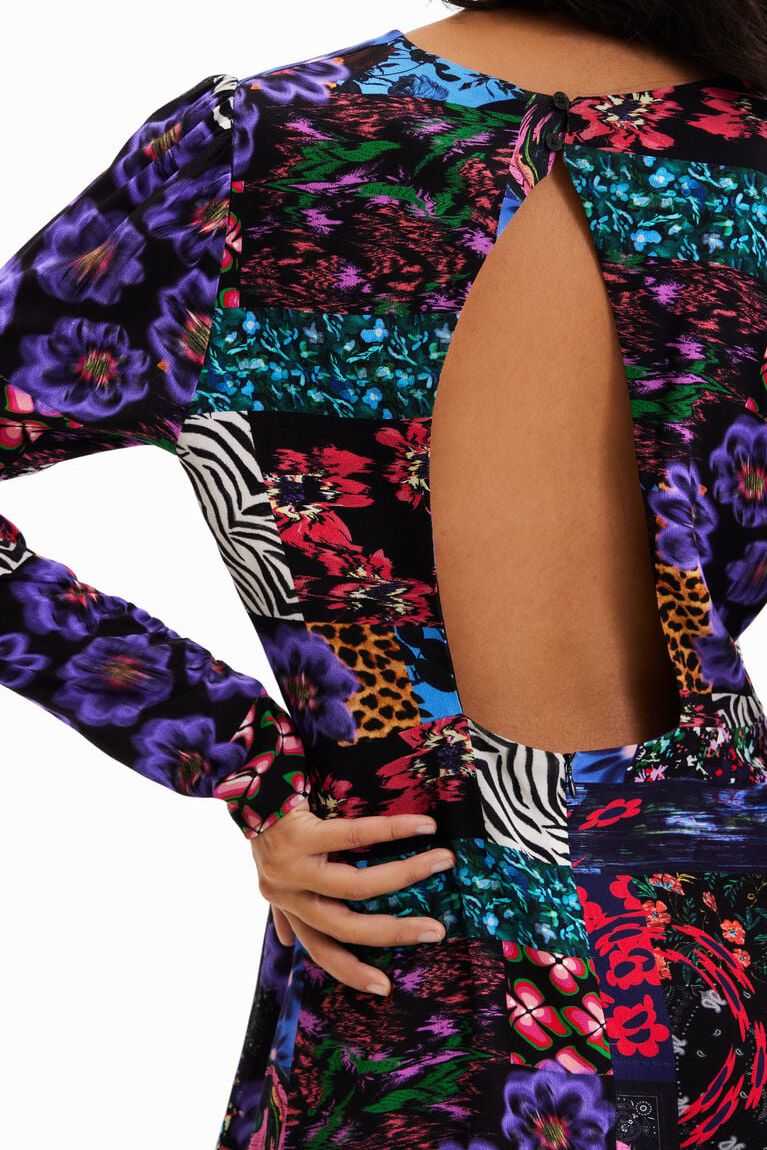 Dámské Kombinéza Desigual Krátké patchwork cut-out | 048219RGL