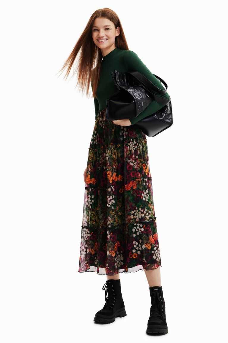 Dámské Kombinéza Desigual Long with tulle skirt | 930814TFW