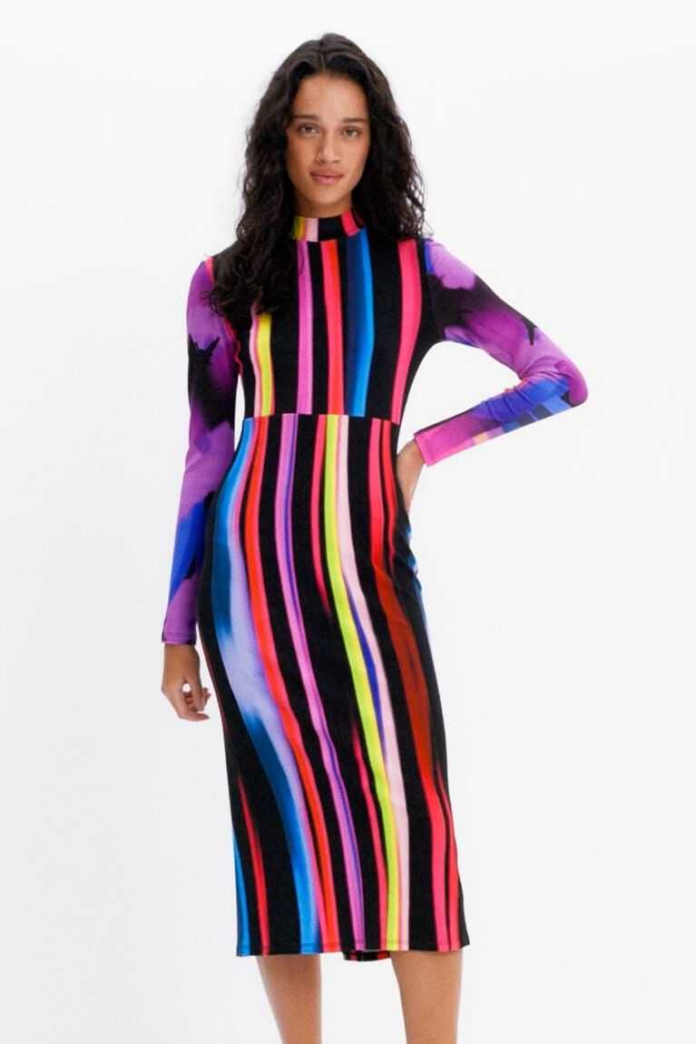 Dámské Kombinéza Desigual M. Christian Lacroix slim striped midi | 804675SMN