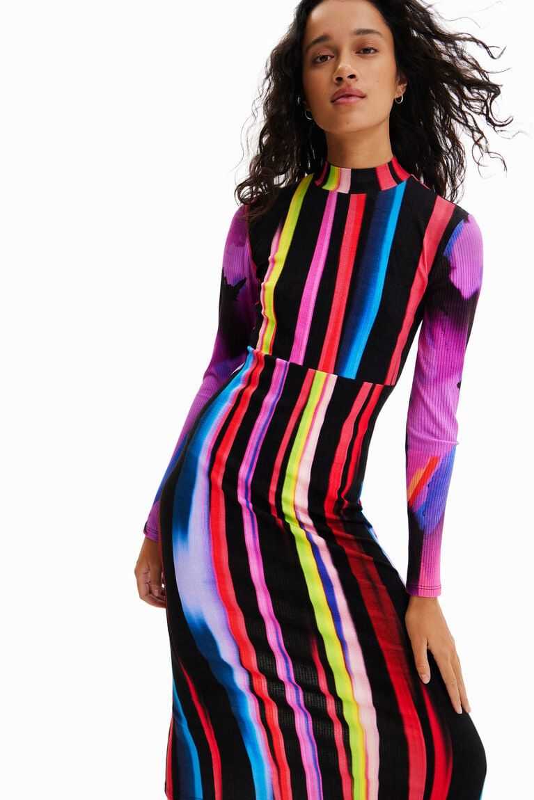 Dámské Kombinéza Desigual M. Christian Lacroix slim striped midi | 804675SMN