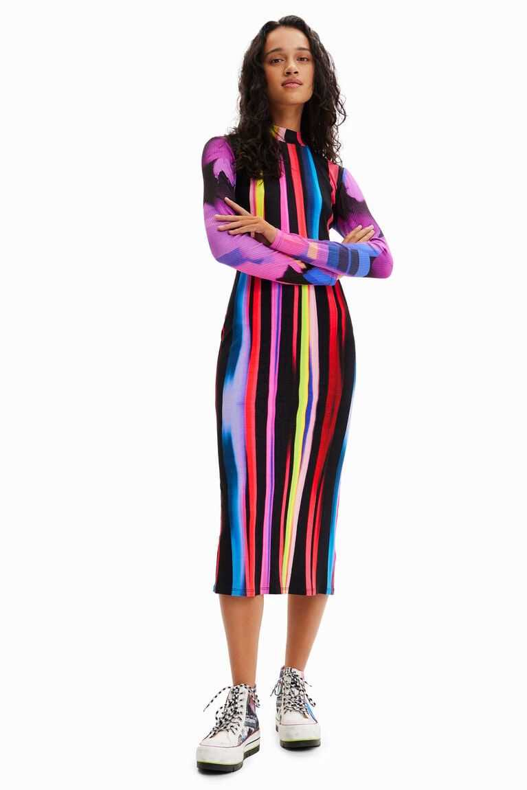 Dámské Kombinéza Desigual M. Christian Lacroix slim striped midi | 804675SMN