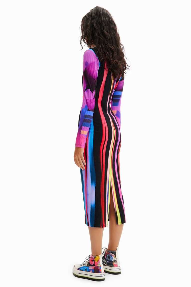 Dámské Kombinéza Desigual M. Christian Lacroix slim striped midi | 804675SMN