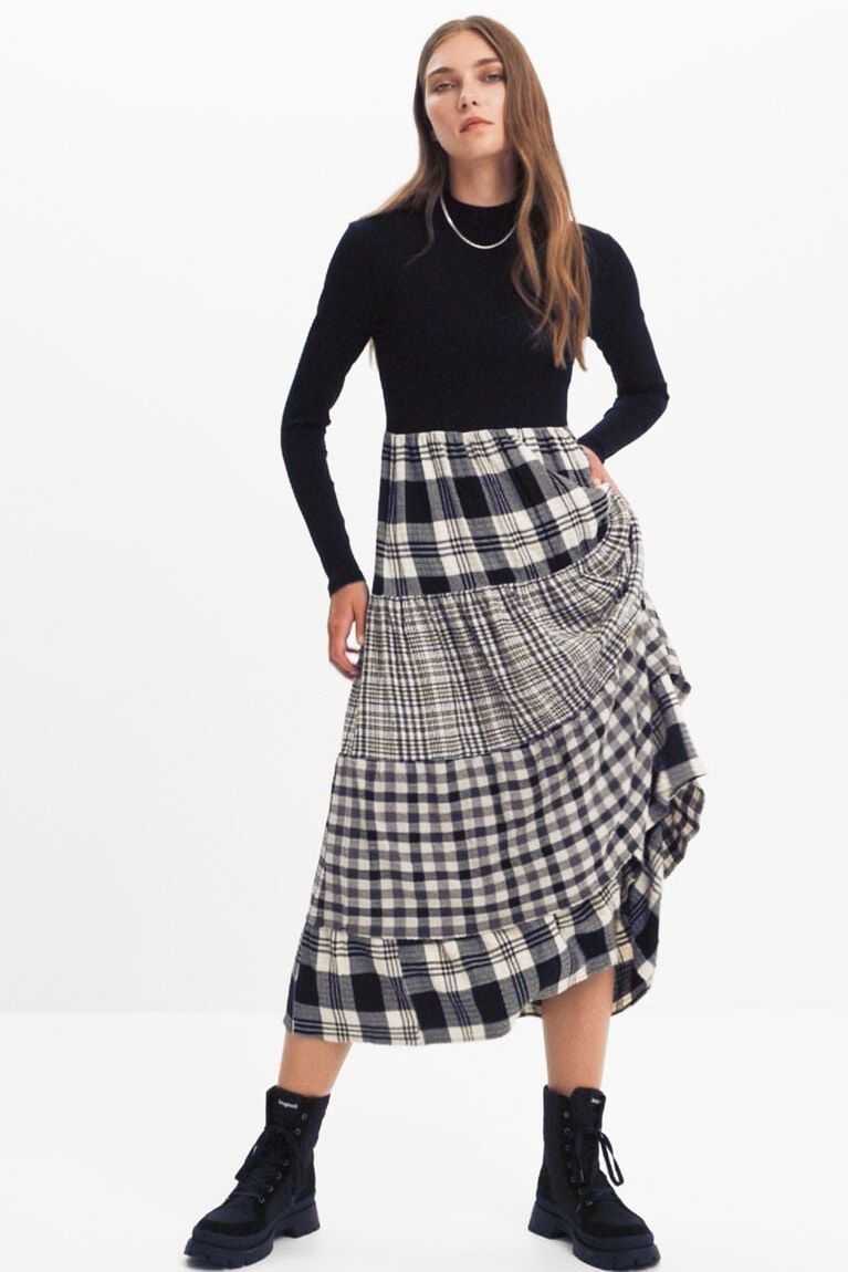 Dámské Kombinéza Desigual Midi with plaid skirt | 207835ICE