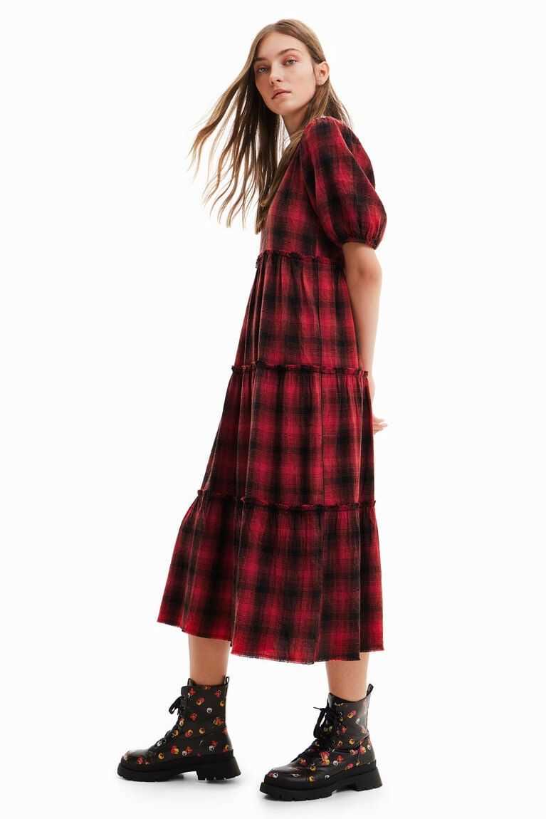 Dámské Kombinéza Desigual Plaid midi | 372501HKF