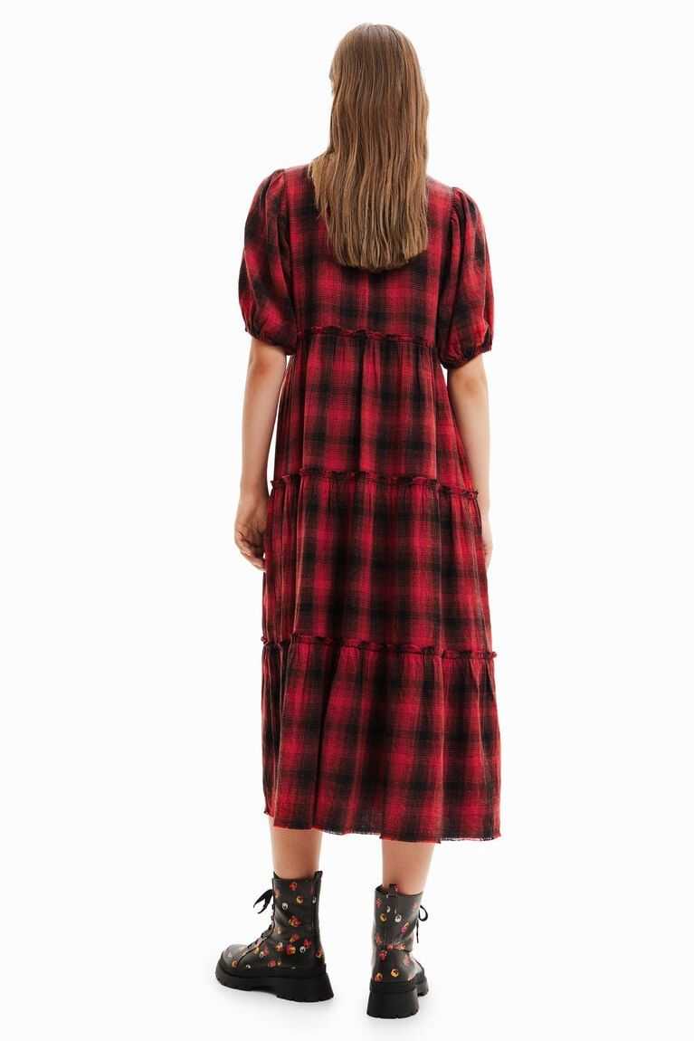 Dámské Kombinéza Desigual Plaid midi | 372501HKF