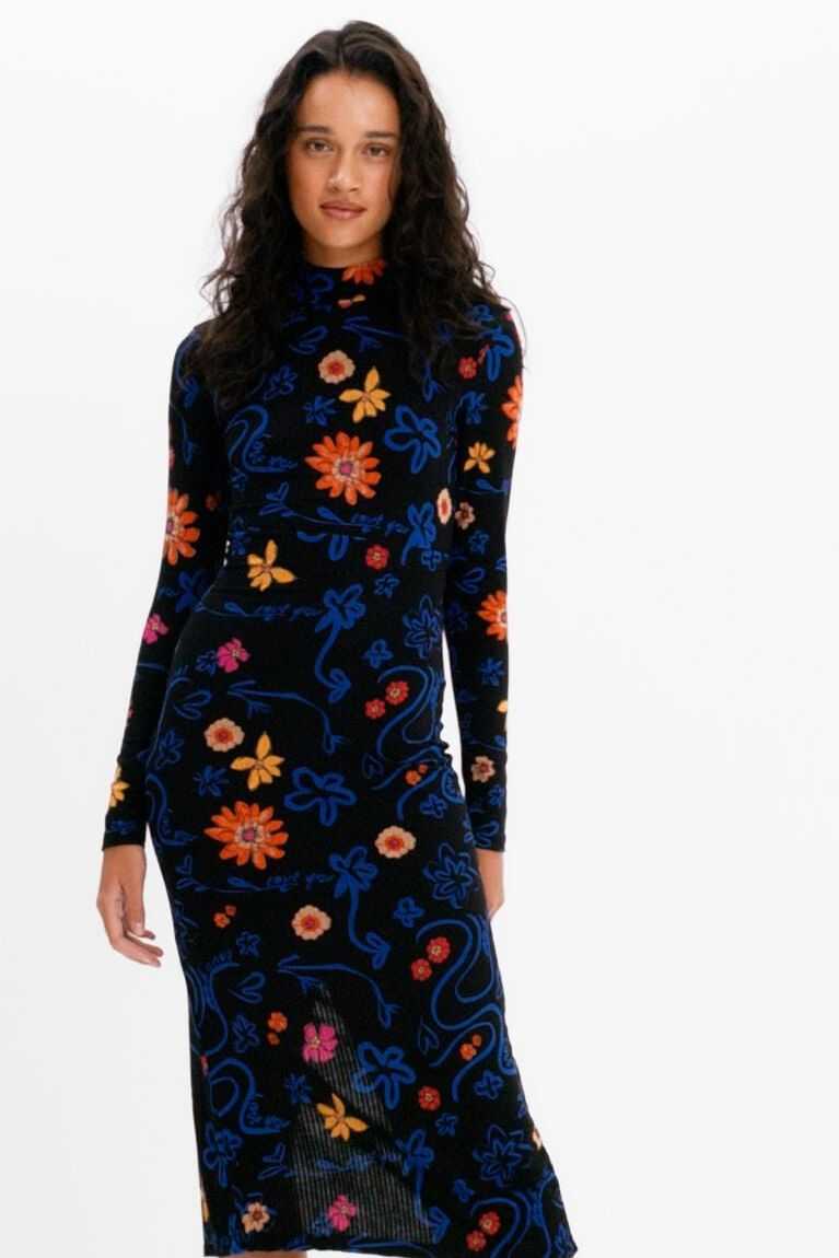 Dámské Kombinéza Desigual Slim floral midi | 728493KNB