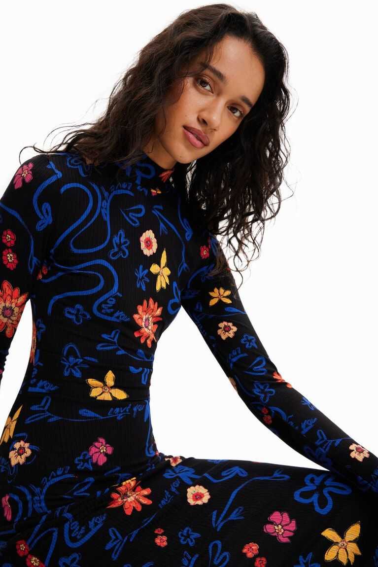 Dámské Kombinéza Desigual Slim floral midi | 728493KNB