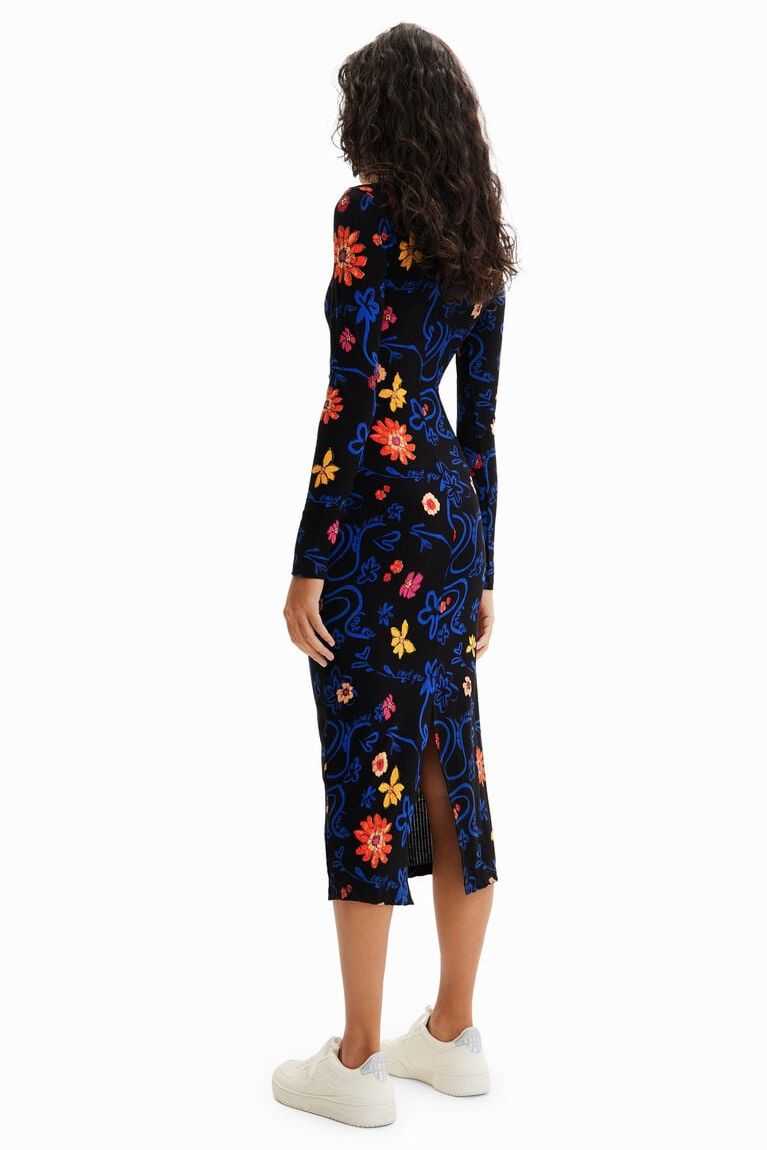 Dámské Kombinéza Desigual Slim floral midi | 728493KNB