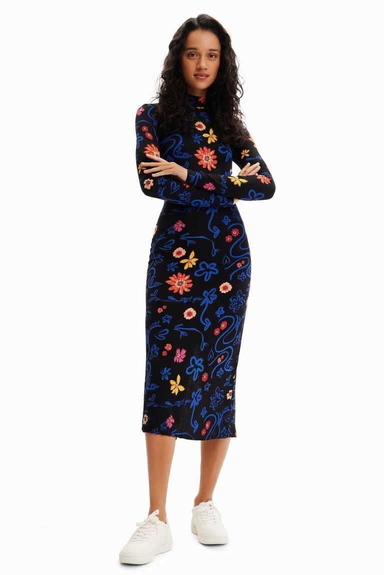 Dámské Kombinéza Desigual Slim floral midi | 728493KNB