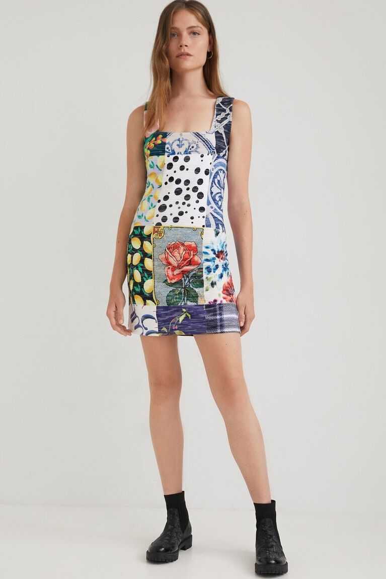 Dámské Kombinéza Desigual Slim patch square neckline | 510629ABS