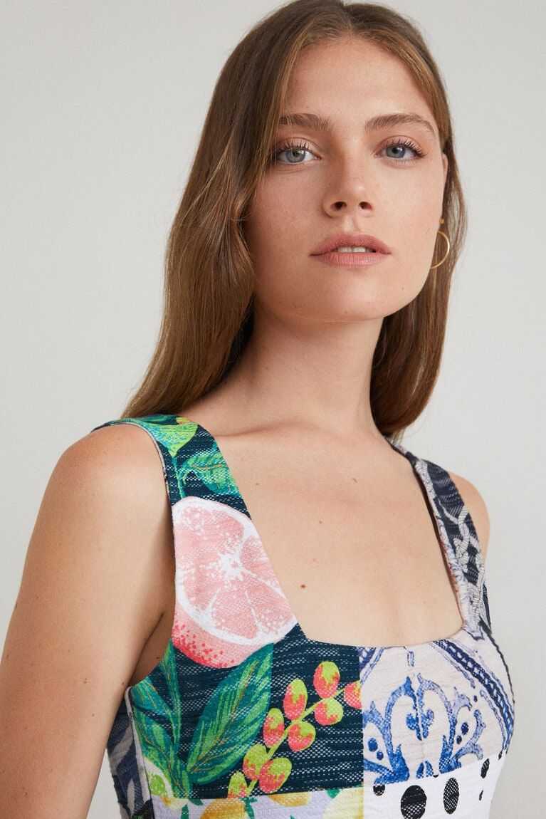 Dámské Kombinéza Desigual Slim patch square neckline | 510629ABS