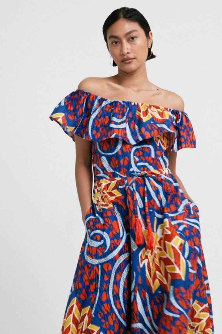 Dámské Kombinéza Desigual Stella Jean ruffled midi | 203765KVA