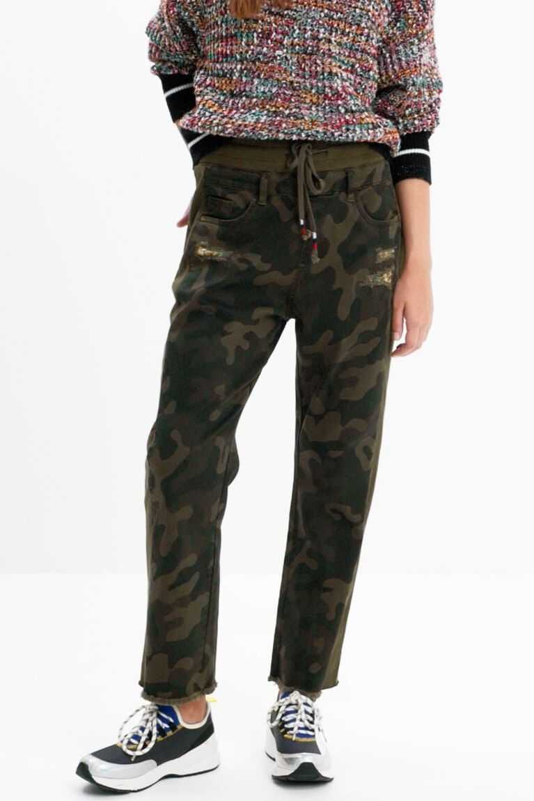 Dámské Legíny Desigual Camouflage jogger trousers | 879342MVI