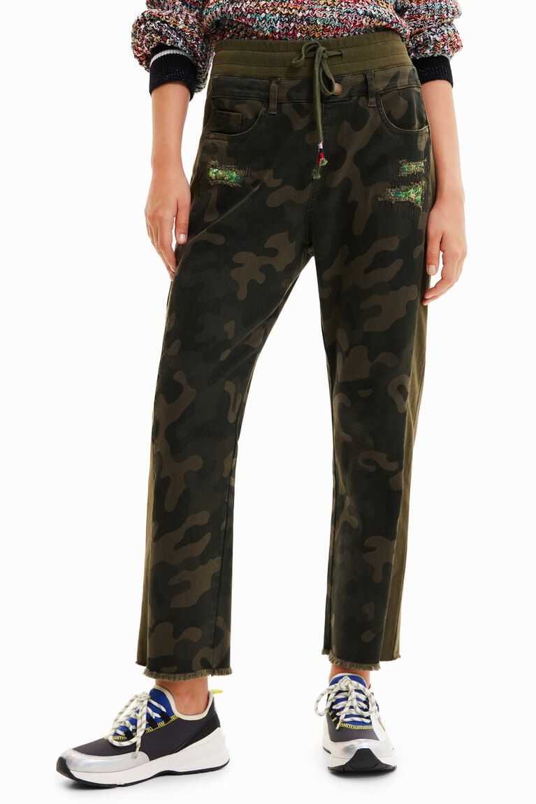 Dámské Legíny Desigual Camouflage jogger trousers | 879342MVI