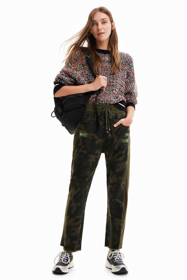 Dámské Legíny Desigual Camouflage jogger trousers | 879342MVI