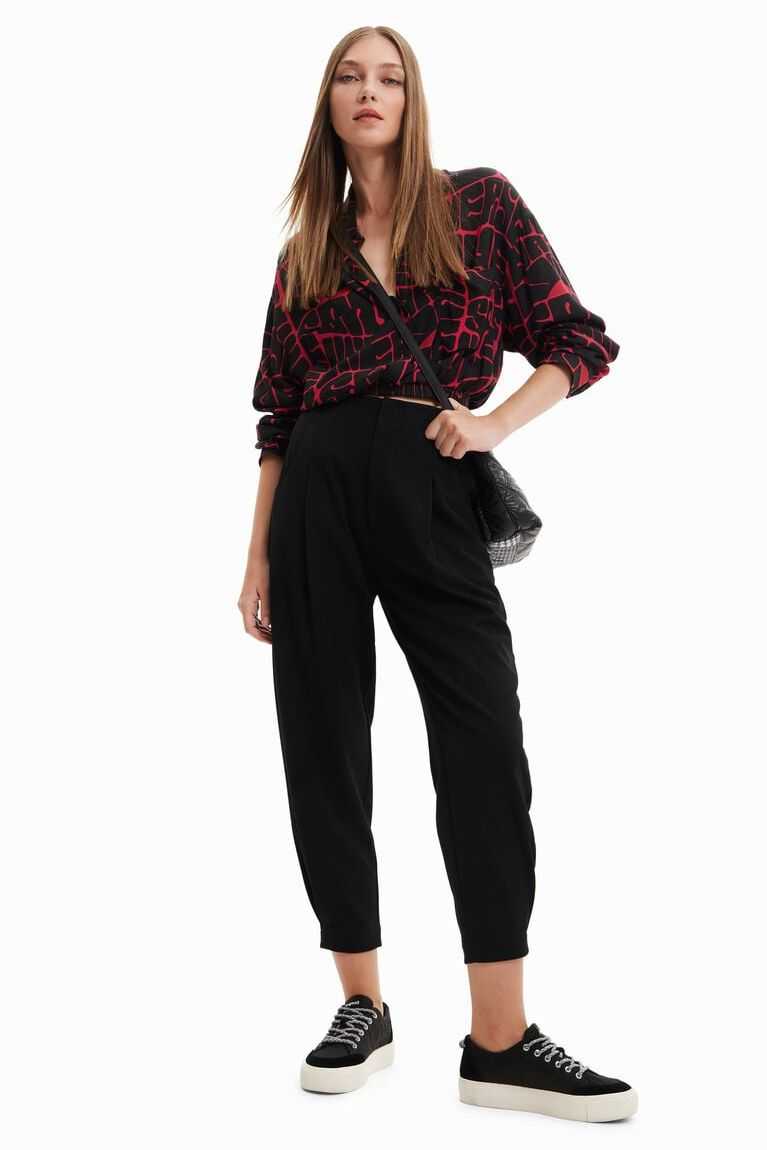 Dámské Legíny Desigual Cropped slouchy trousers | 473268SXP