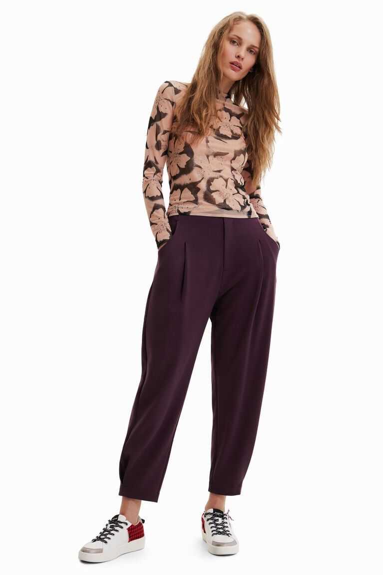 Dámské Legíny Desigual Cropped slouchy trousers | 480369HBZ