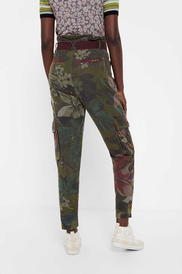 Dámské Legíny Desigual Floral Tencel cargo trousers | 320817EZH