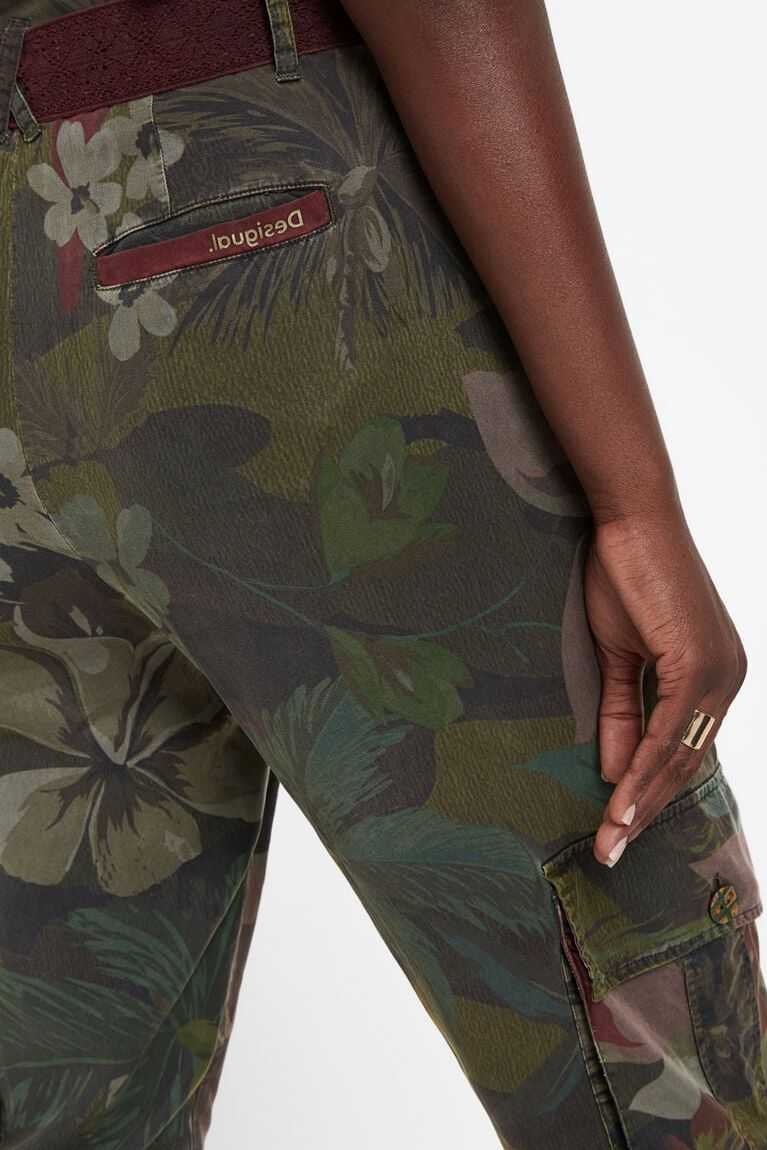 Dámské Legíny Desigual Floral Tencel cargo trousers | 320817EZH