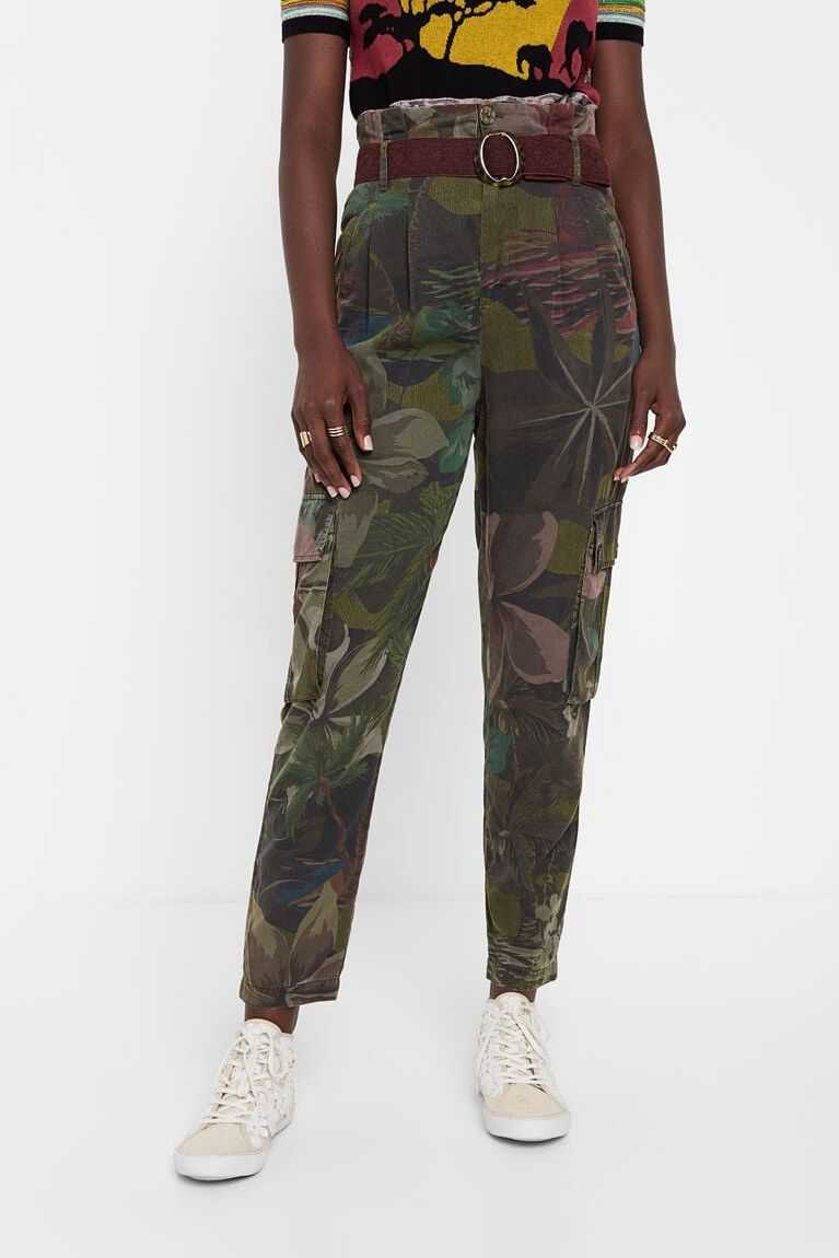 Dámské Legíny Desigual Floral Tencel cargo trousers | 320817EZH