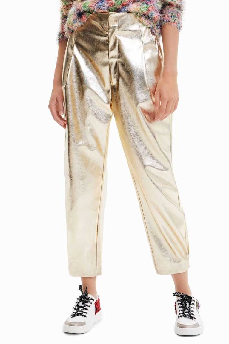 Dámské Legíny Desigual Metallic-effect slouchy trousers | 789615NJU