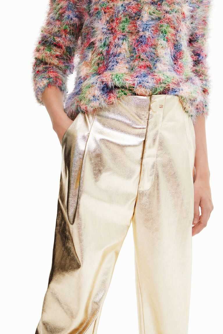 Dámské Legíny Desigual Metallic-effect slouchy trousers | 789615NJU