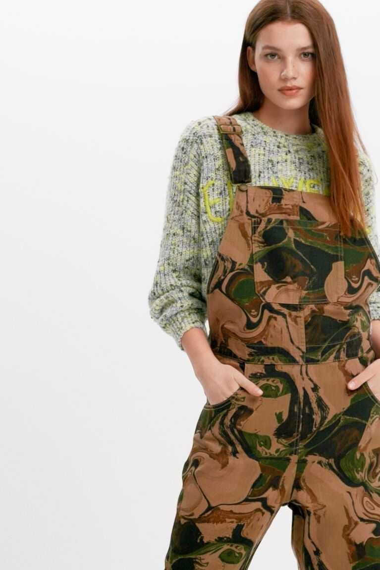 Dámské Legíny Desigual Psychedelic camouflage dungarees | 329618LQE