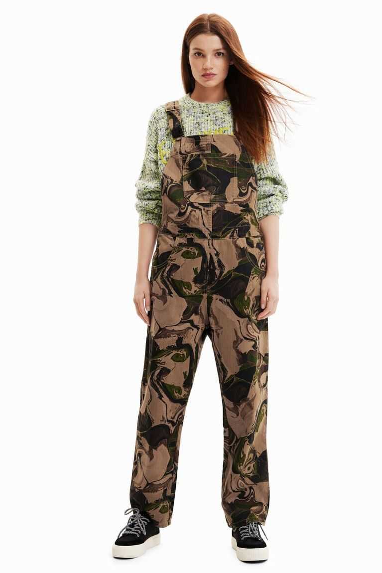 Dámské Legíny Desigual Psychedelic camouflage dungarees | 329618LQE