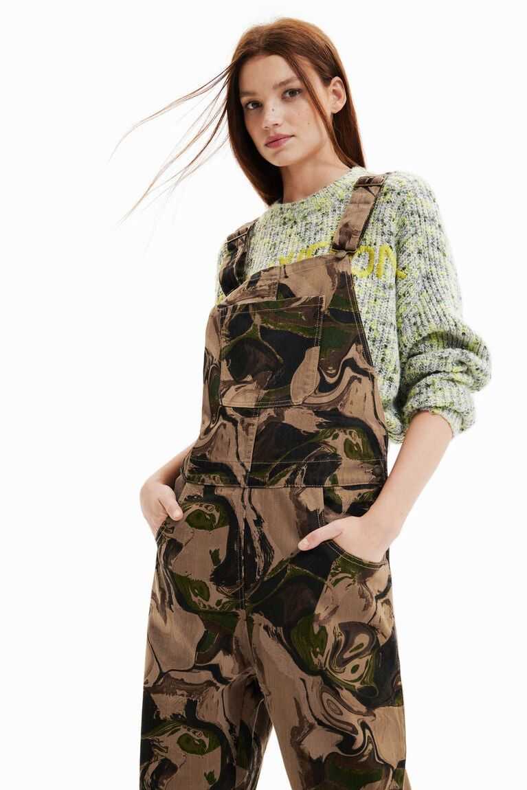 Dámské Legíny Desigual Psychedelic camouflage dungarees | 329618LQE