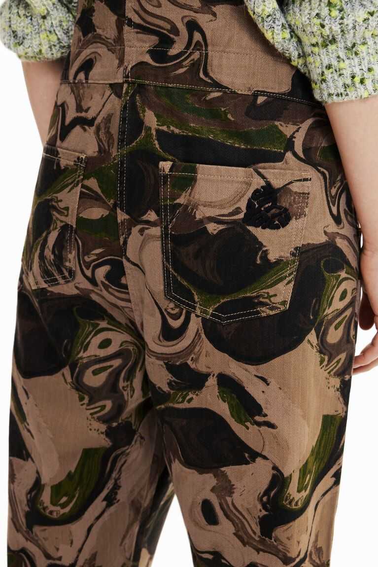 Dámské Legíny Desigual Psychedelic camouflage dungarees | 329618LQE