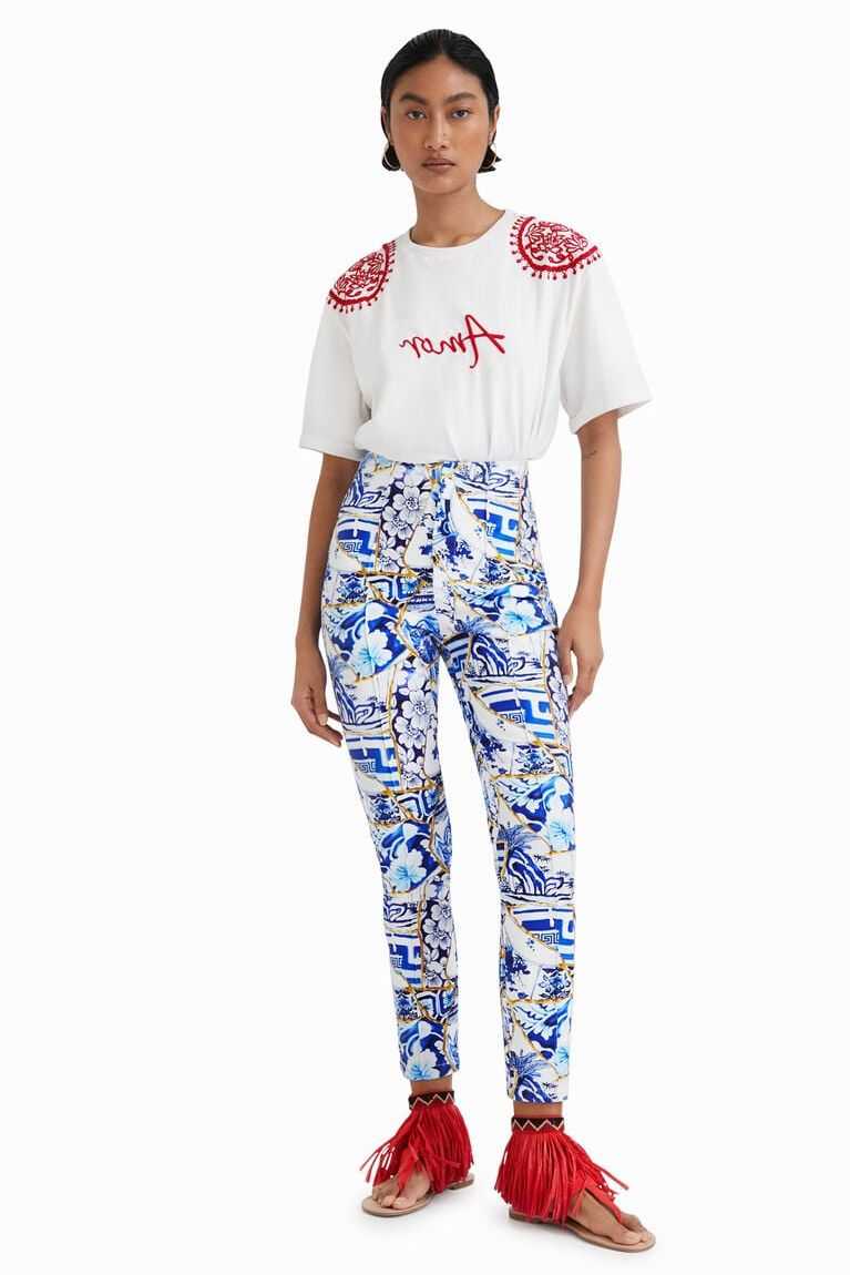 Dámské Legíny Desigual Stella Jean printed slim trousers | 698124RBE