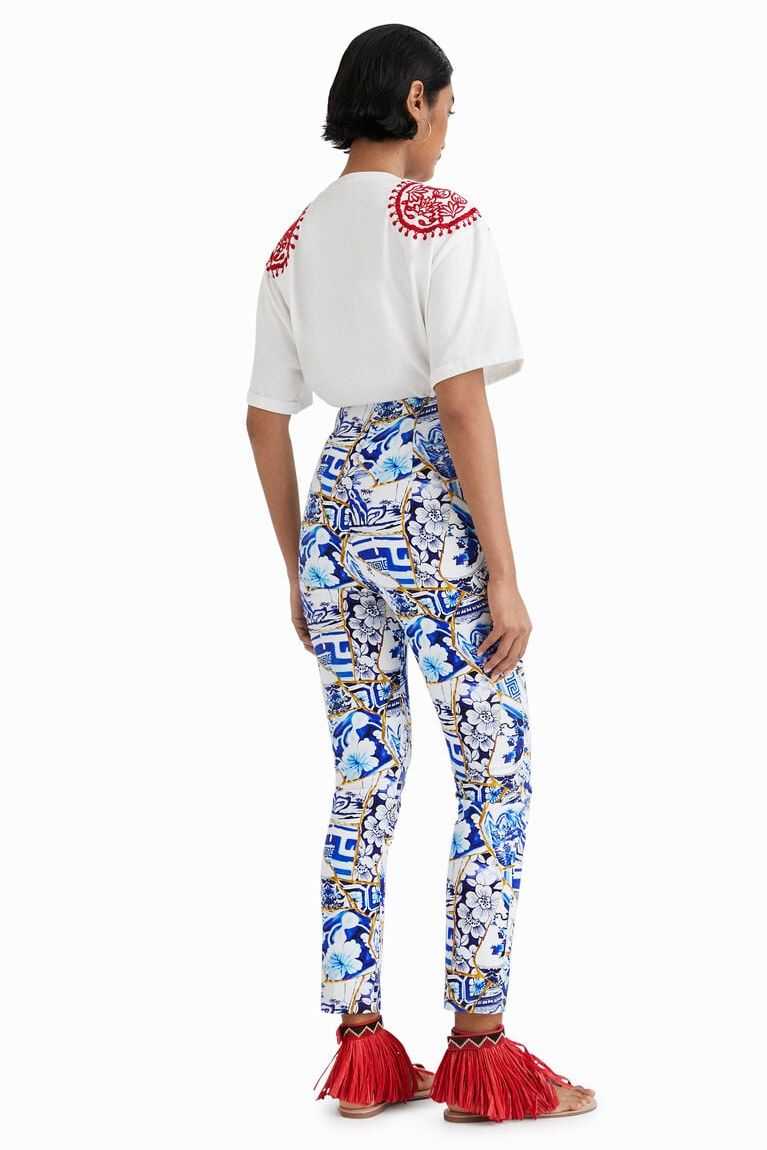 Dámské Legíny Desigual Stella Jean printed slim trousers | 698124RBE