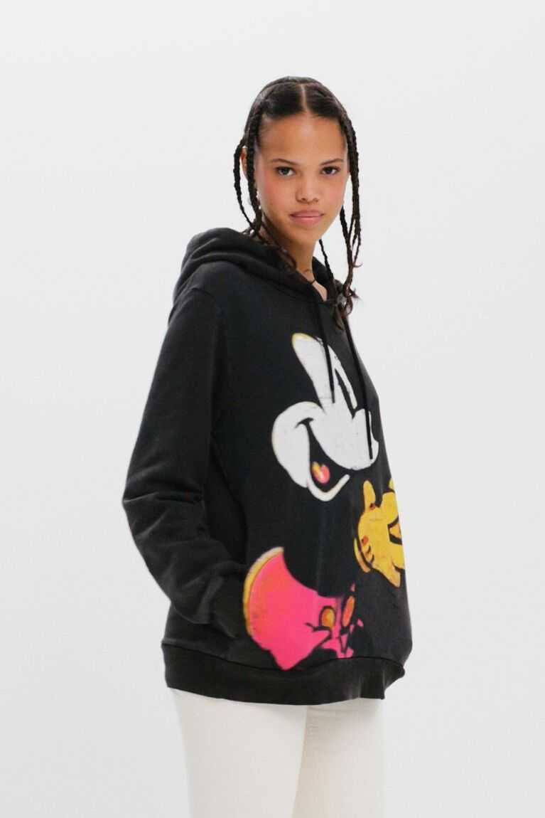 Dámské Mikiny Desigual Disney's Mickey Mouse print hoodie | 583907VRU