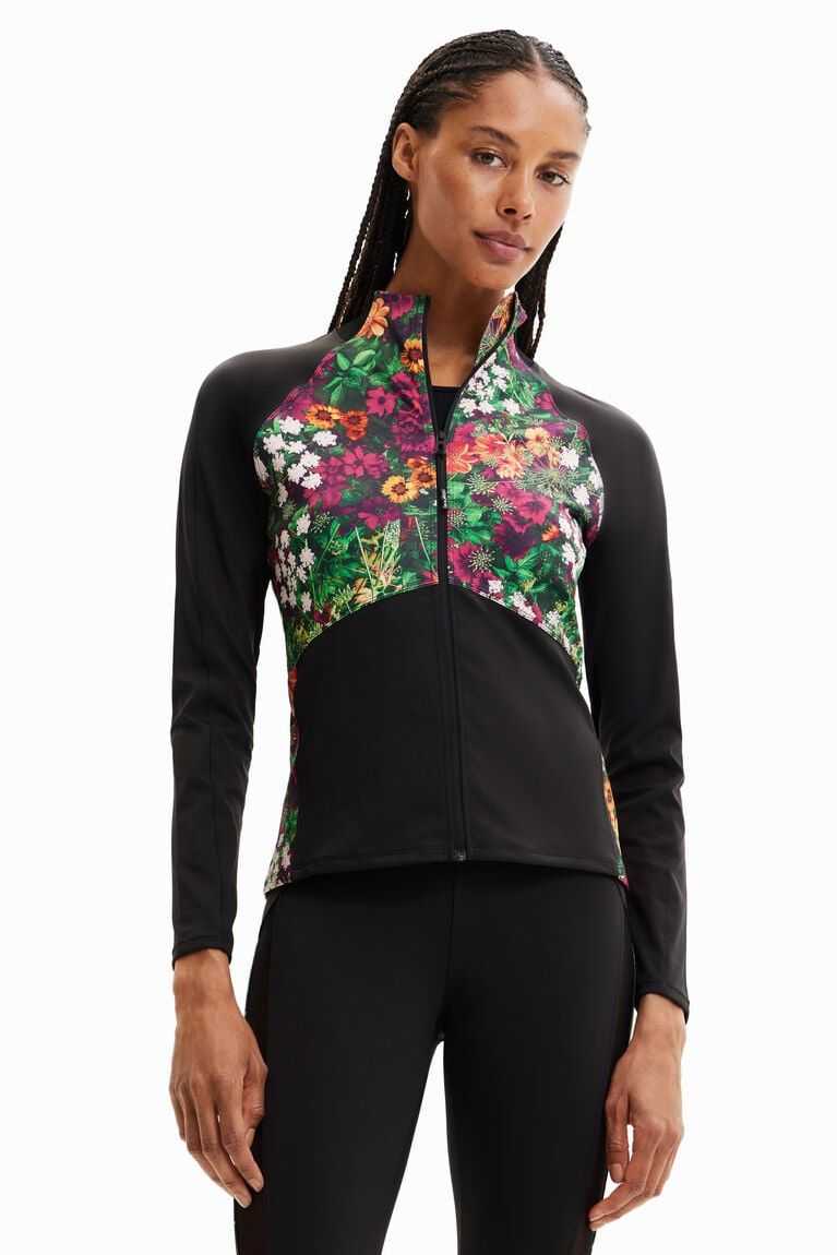 Dámské Mikiny Desigual Floral slim sport jacket | 205617QTK