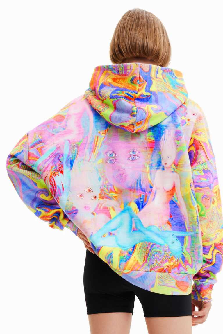 Dámské Mikiny Desigual Maria Escote oversize spirits hoodie | 840517JCW