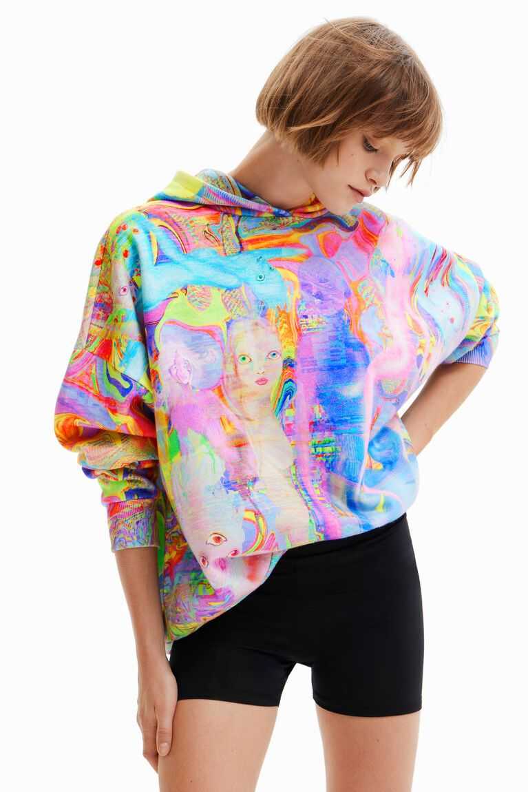 Dámské Mikiny Desigual Maria Escote oversize spirits hoodie | 840517JCW