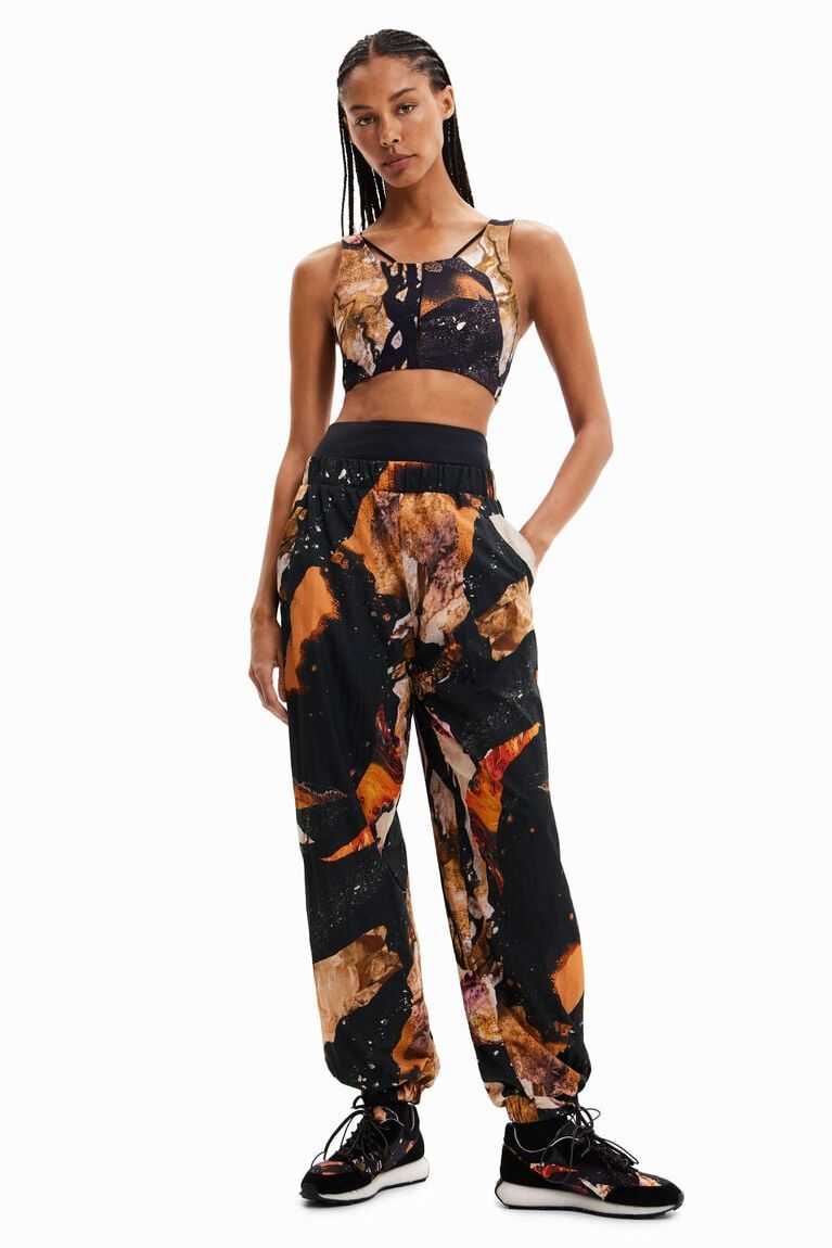 Dámské Mikiny Desigual Mineral-effect print joggers | 612543LKH