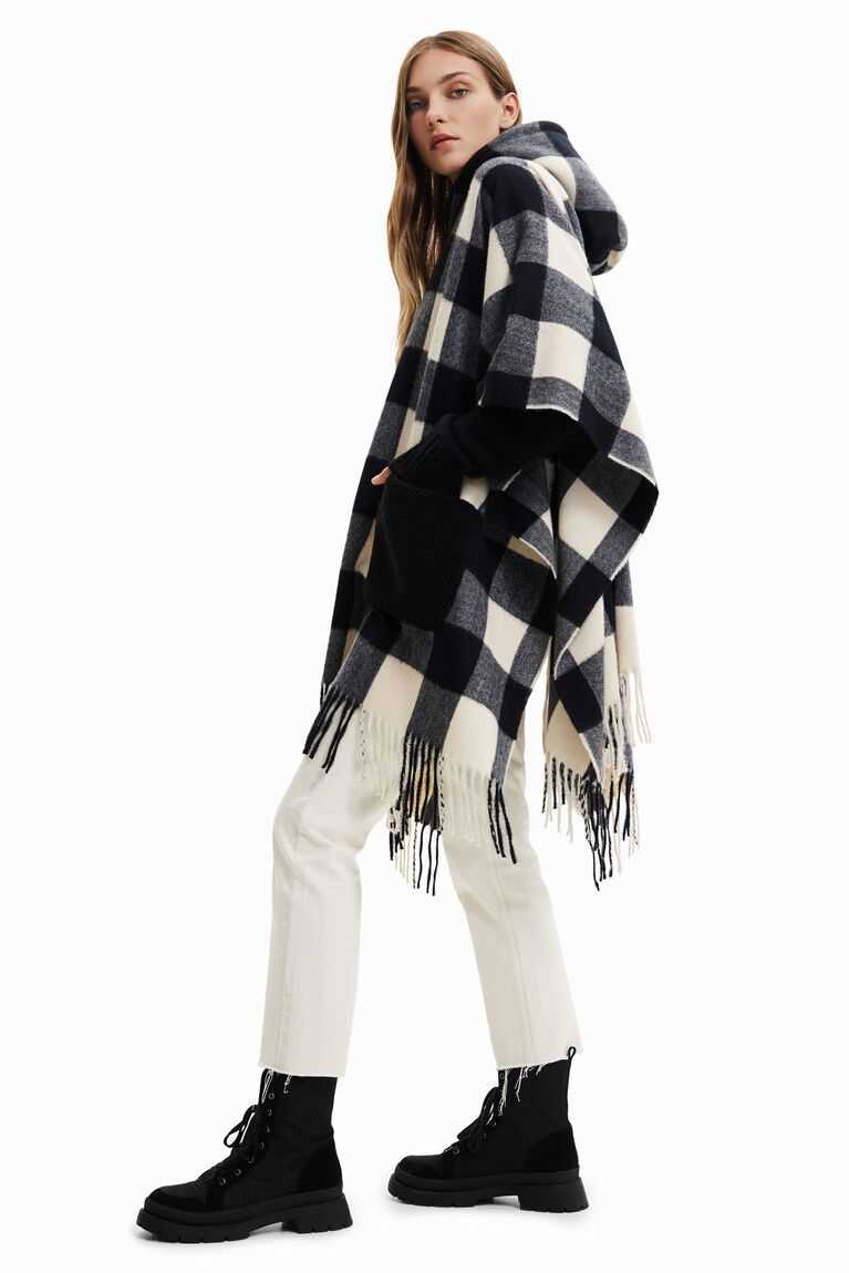 Dámské Ponča Desigual Plaid and fur | 918463UMI