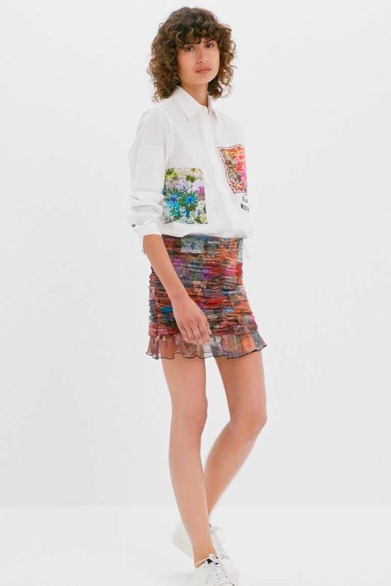 Dámské Sukně Desigual Draped floral patchwork mini | 318067FNU