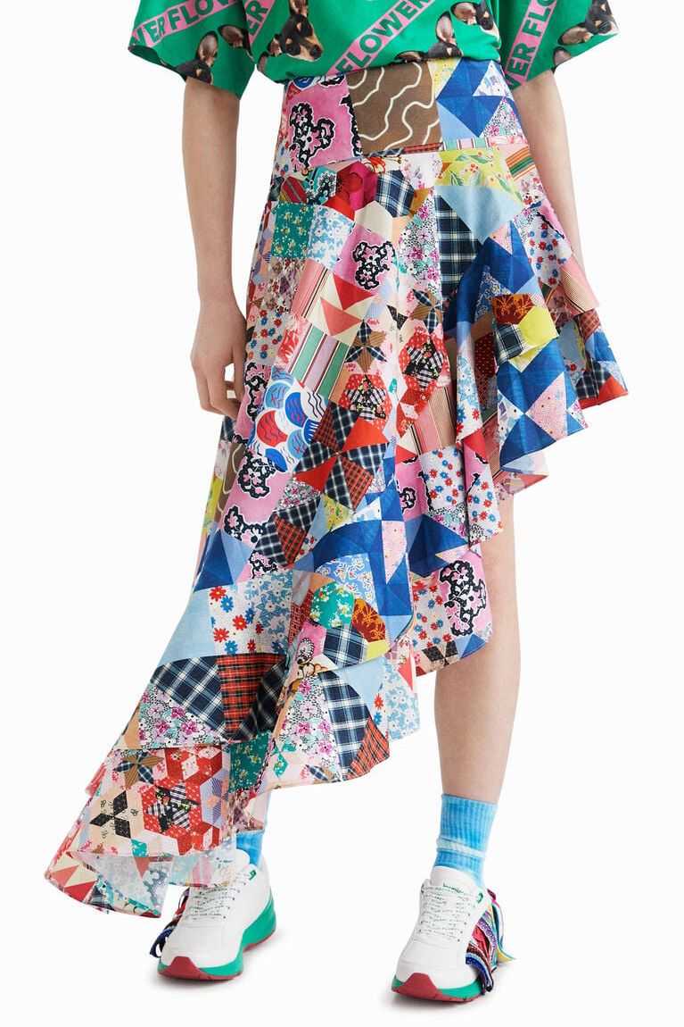 Dámské Sukně Desigual Johnson Hartig asymmetric patchwork | 452830KUO