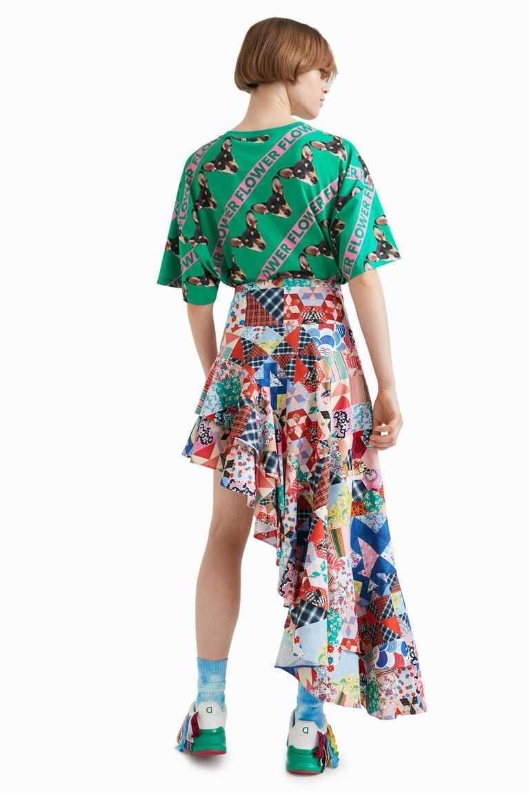 Dámské Sukně Desigual Johnson Hartig asymmetric patchwork | 452830KUO