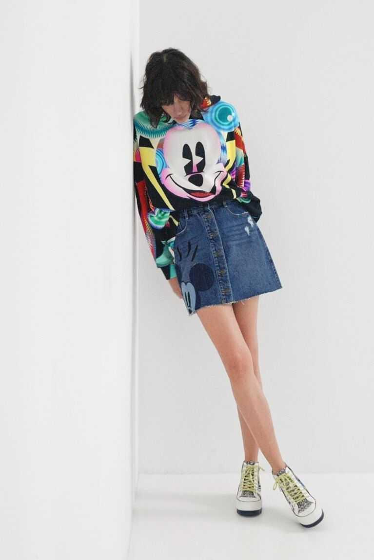 Dámské Sukně Desigual Mickey Mouse patchwork miniskirt | 769410SKZ