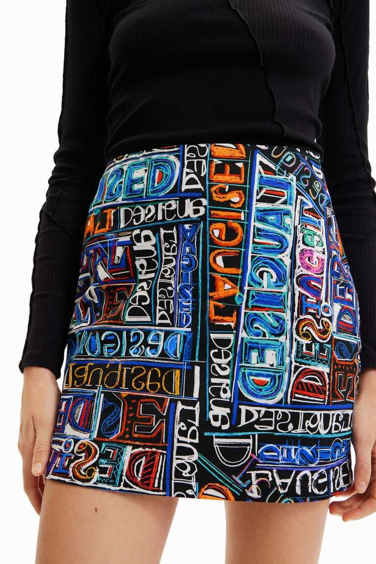 Dámské Sukně Desigual Slim arty logo mini | 907621IDJ