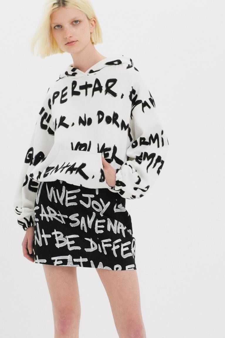 Dámské Sukně Desigual Slim mini with text | 436897KBL