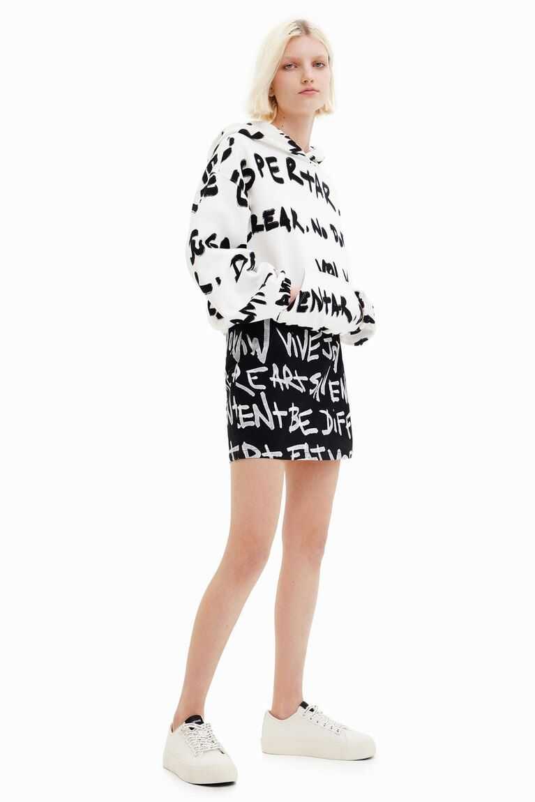 Dámské Sukně Desigual Slim mini with text | 436897KBL