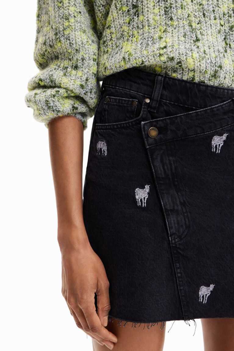 Dámské Sukně Desigual Zebra denim mini | 210785QGA